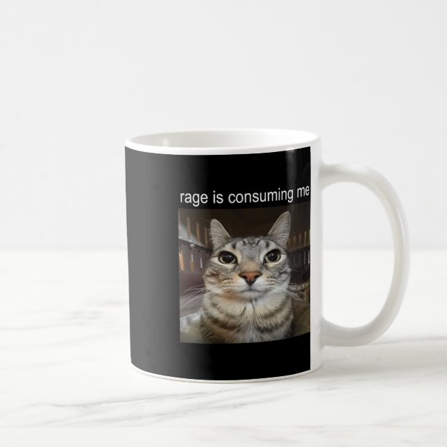 Mug Rage Me Consume Silly Staring Cat Meme (Droite)