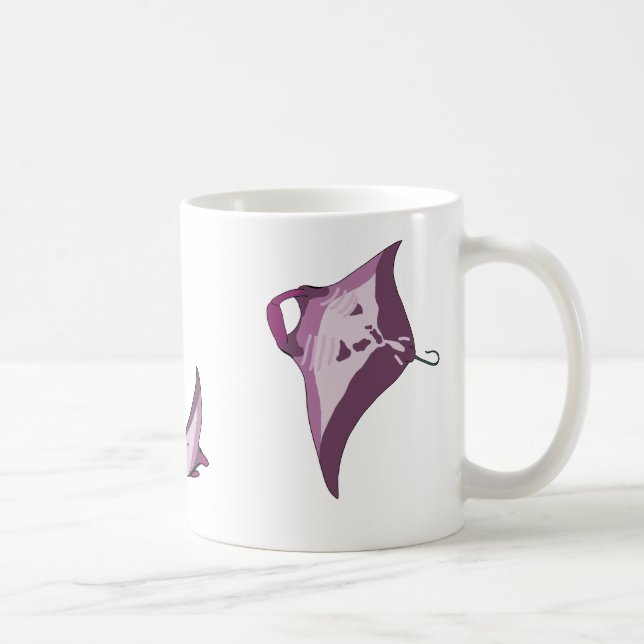 Mug Raies Manta roses (Droite)