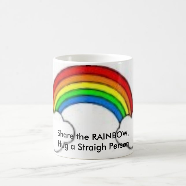 Mug RAINBOW2, partagent l'ARC-EN-CIEL, étreignent une (Centre)