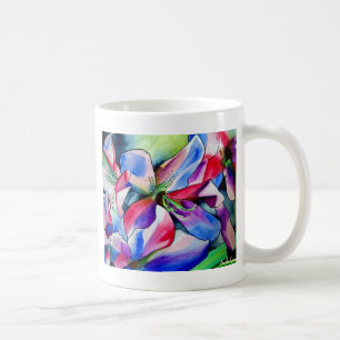 Mug Rainbow Azalea fleur aquarelle originale