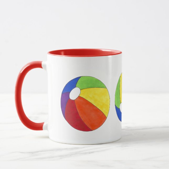 Mug Rainbow Beach Ball Beach Vacances Ocean Summer (Gauche)