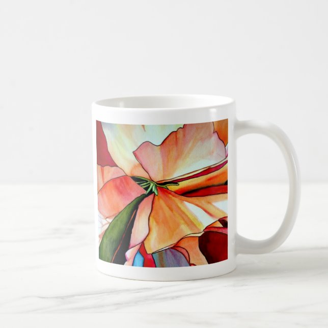 Mug Rainbow Begonia flower watercolour original (Droite)
