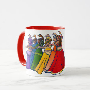 Mug Rainbow Belly Dancer Art Belly Dance Troupe