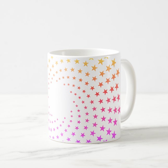 Mug - Rainbow Colored Star Swirls (Devant droit)