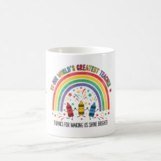 Mug Rainbow Dancing Crayon Worlds Greatest Teacher