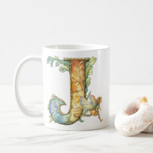 Mug Rainbow Fairy Initial 'J'