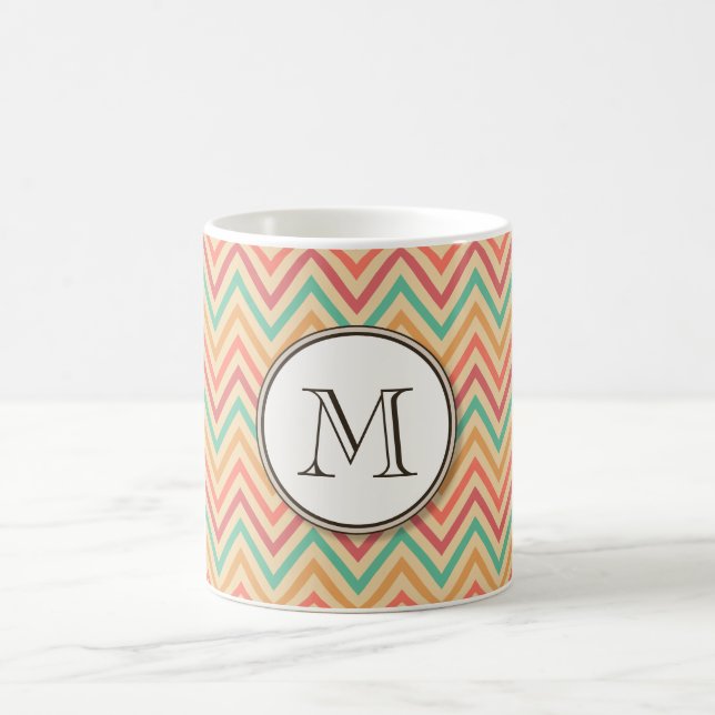 Mug Rainbow Grunge Zigzag Chevrons (Centre)