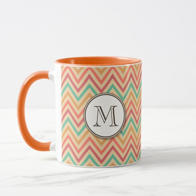 Mug Rainbow Grunge Zigzag Chevrons (Gauche)