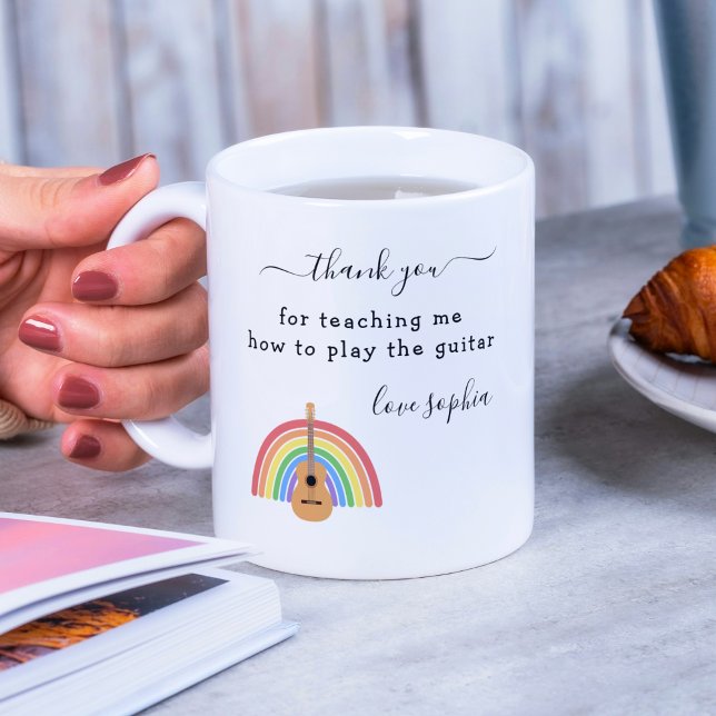 Mug Rainbow Guitar Music Enseignant Appréciation Cadea (Créateur téléchargé)