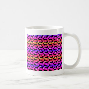 Mug Rainbow Polka Dachshunds
