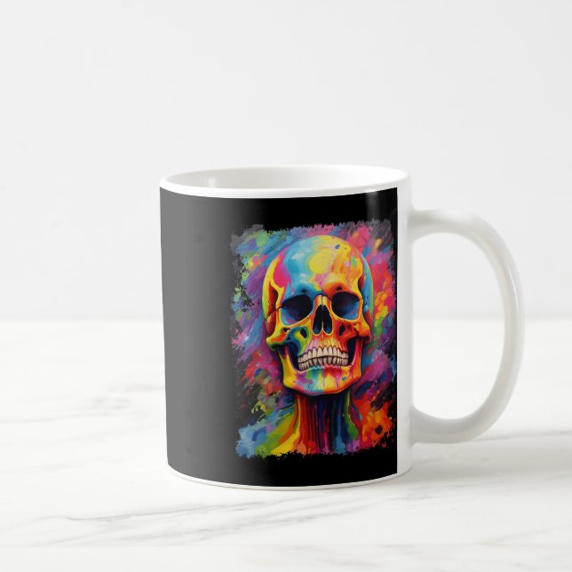 Mug Rainbow Skeleton Anatomie effrayant Halloween (Droite)