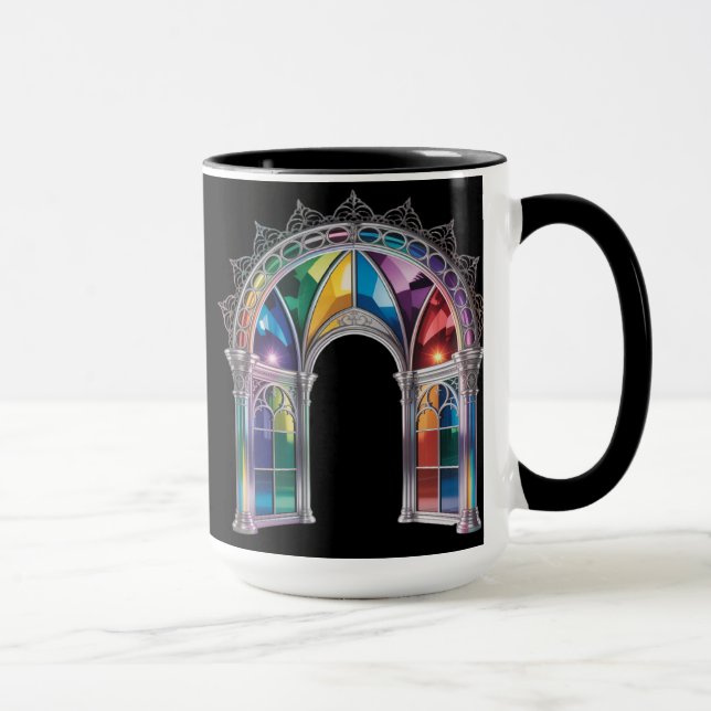 Mug Rainbow Stained Glass Arch — Gothic Cathedral Wind (Droite)