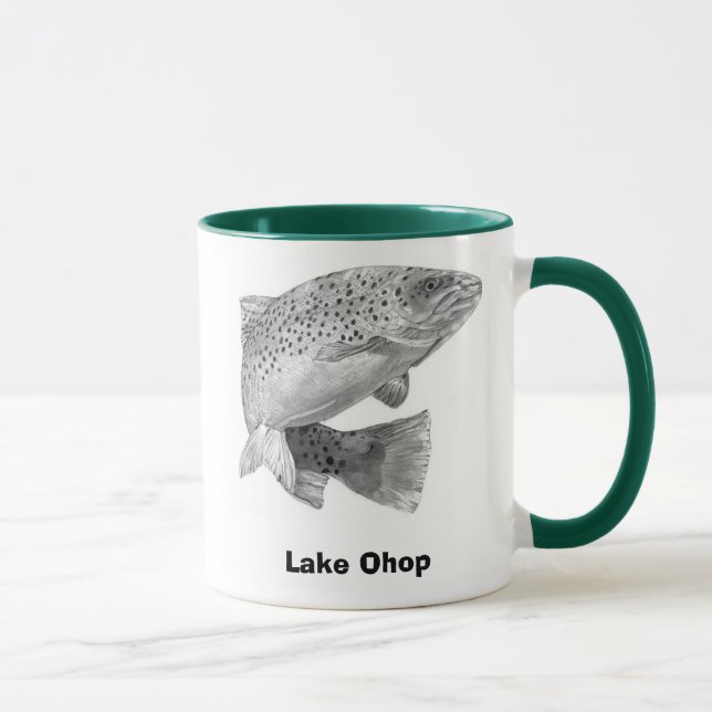 Mug RAINBOW-TROUT, lac Ohop, GoneFishin (Droite)