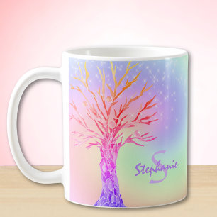 Mug Rainbow Unicorn couleurs éclatent Monogram Girl's