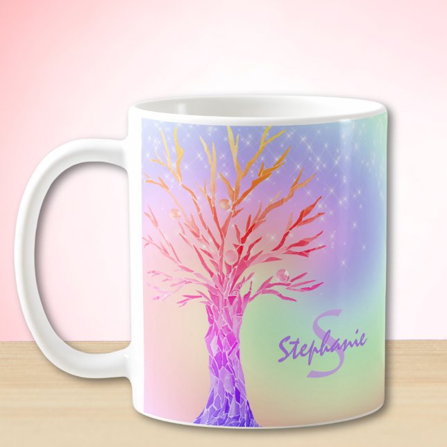 Mug Rainbow Unicorn couleurs éclatent Monogram Girl's (Créateur téléchargé)
