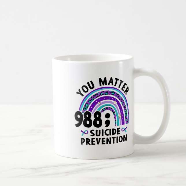 Mug Rainbow You Problem 988 Suicide Prevention Award (Droite)