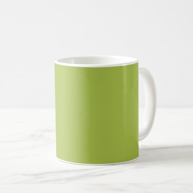 Mug Raisin blanc vert printemps saison couleur solide (Devant droit)