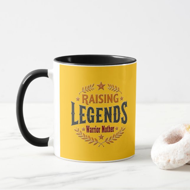 Mug Raising Legends – Warrior Mother Design (Avec donut)