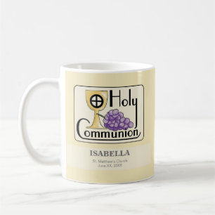Mug Raisins de première communion et coupe, personnali