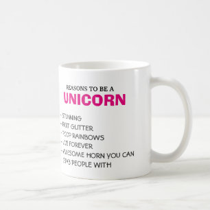 Mug Raisons d'être une licorne