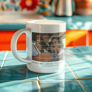 Mug Raisons pour lesquelles je t'aime   Photo personna