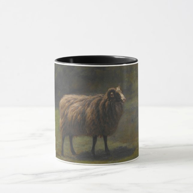 Mug Ram (Male Sheep) à la ferme (par Rosa Bonheur) (Centre)