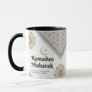 Mug Ramadan Moubarak Mandala Croissant Art