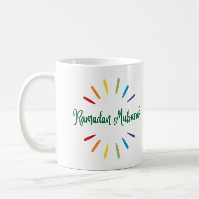 Mug Ramadan Moubarak Simple et coloré (Gauche)