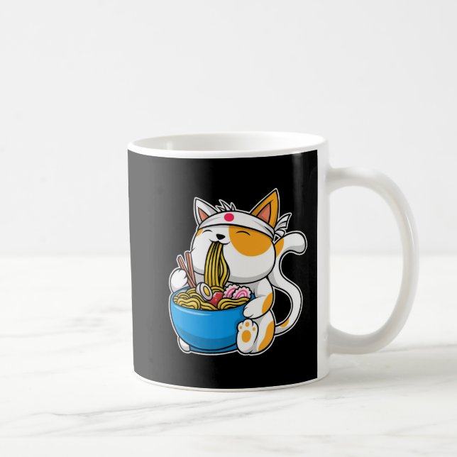 Mug Ramen Cute Chat Kawaii Anime Nourriture Japonaise  (Droite)