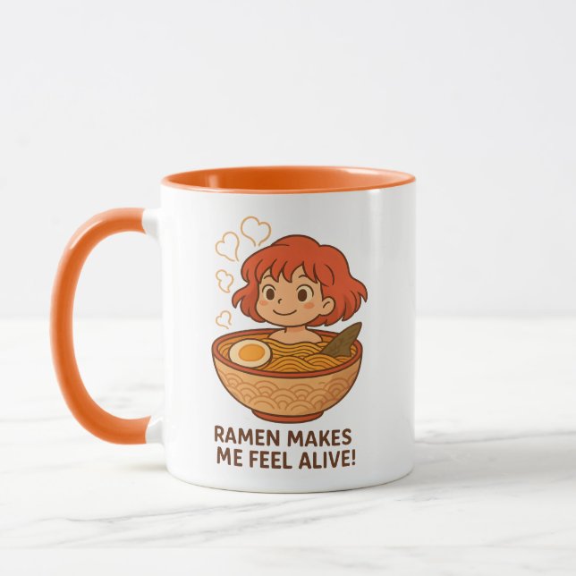 Mug Ramen Makes Me Feel Alive Funny Noodle Lover (Gauche)