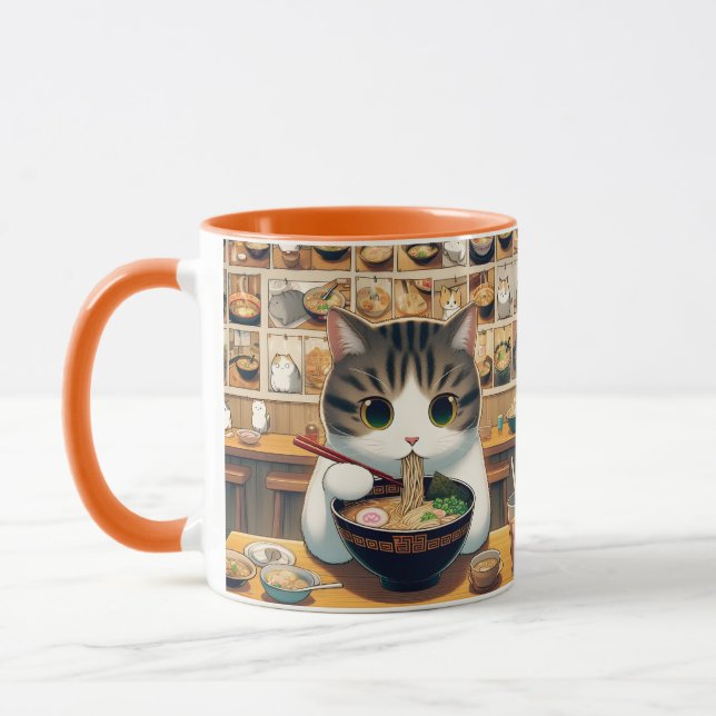 Mug Ramen mangeant de chat Munchkin (Gauche)