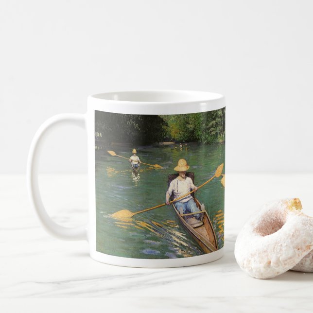 Mug Rameurs par Gustave Caillebotte, Beaux-Arts Ancien (Avec donut)