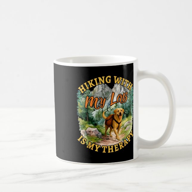 Mug Randonnée avec mon labrador retriever drôle (Droite)