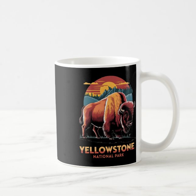 Mug Randonnée Camping Rétro Yellowstone Parc National  (Droite)