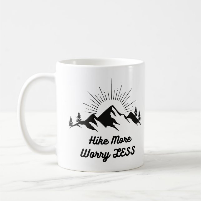Mug Randonnée plus d'inquiétude moins Camping Randonné (Gauche)