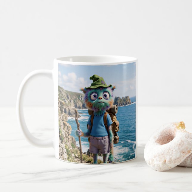 Mug Randonneur à Fourrure Mignon et Fantaisiste (Avec donut)