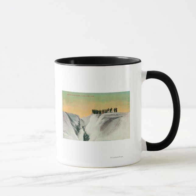 Mug Randonneurs sur le glacier Muir, AlaskaGlacier Mui (Droite)