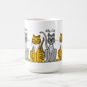 Mug Rangée mignonne drôle des chats d'allée de band