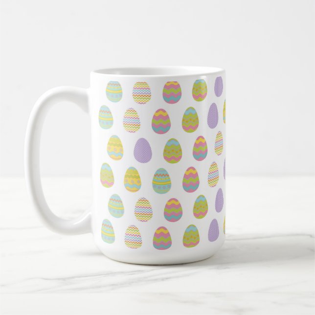 MUG RANGÉES D'ŒUFS DE PÂQUES COLORÉS (Gauche)