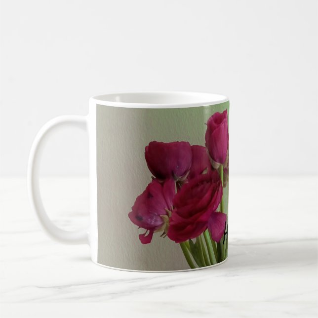 Mug Ranunculus Photographie Fleur Originale V2 Pour El (Gauche)