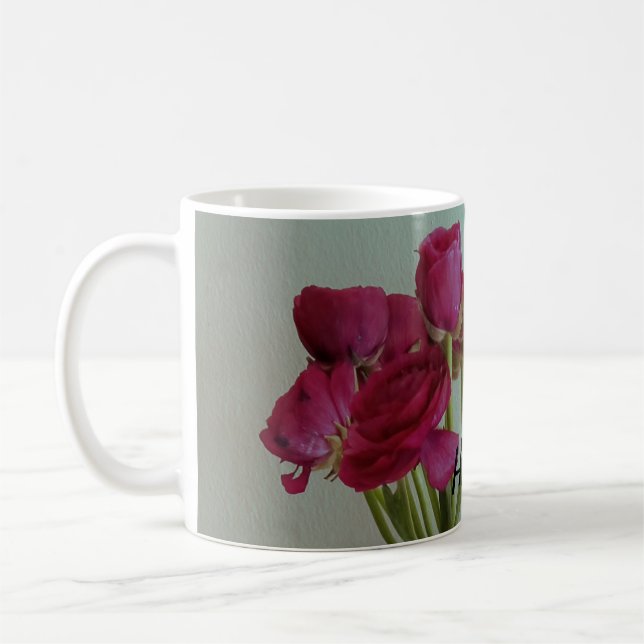 Mug Ranunculus Photographie Fleur Originale V3 Pour El (Gauche)