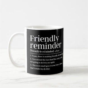 Mug Rappel amical drôle définition