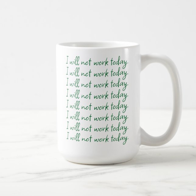 Mug Rappel amusant de retraite verte et blanche (Droite)