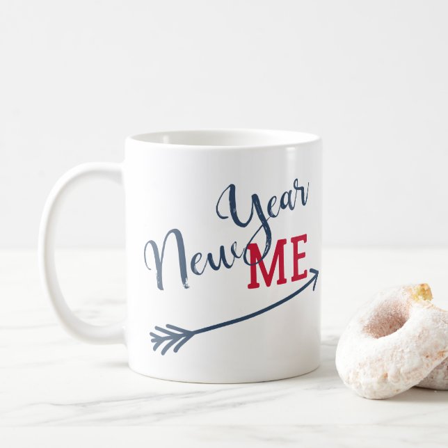 Mug Rappel de typographie drôle de résolution de Nouve (Avec donut)