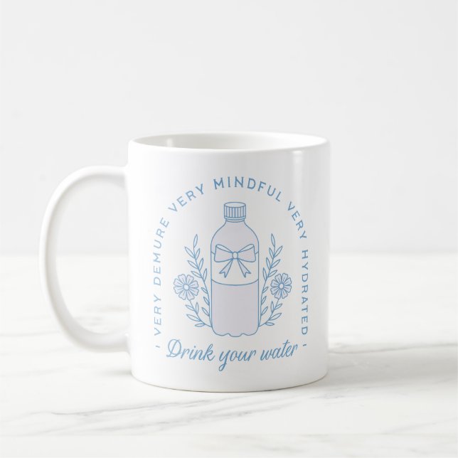 Mug Rappel d'eau potable rester hydratés citations mig (Gauche)