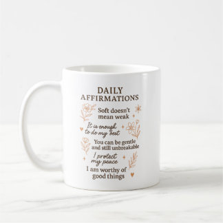 Mug Rappel quotidien de santé mentale | Guérison de l'