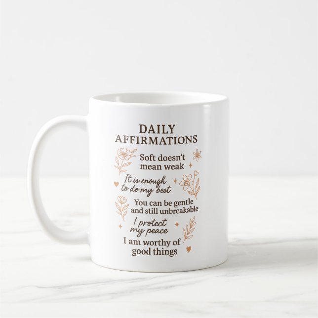 Mug Rappel quotidien de santé mentale | Guérison de l' (Gauche)