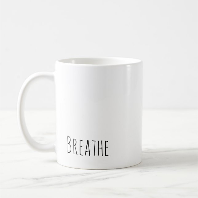 Mug Rappel « Respirer » simple et moderne pour votre j (Gauche)