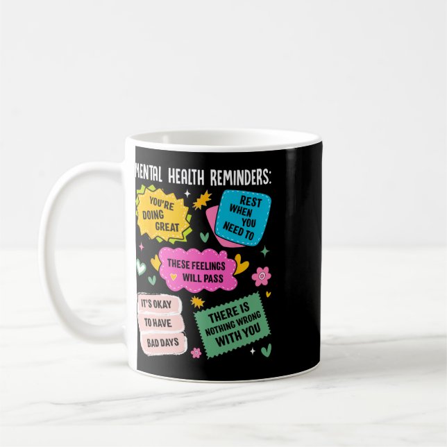 Mug Rappels de santé mentale  (Gauche)