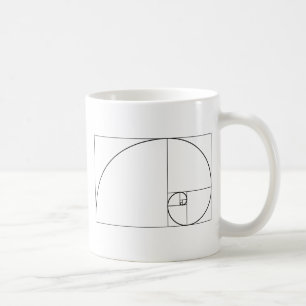 Mug Rapport d'or en spirale de Fibonacci